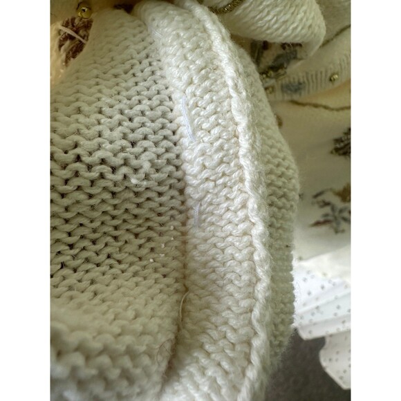 Designers Studio Originals Vintage Christmas Holiday Embroidered Beaded Cardigan - Picture 8 of 9